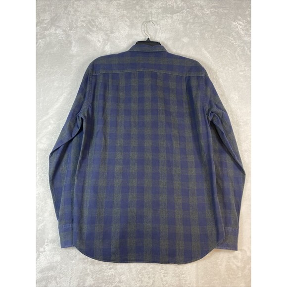 Bonobos Button Down Shirt Mens Size Medium Slim Fit Blue/Gray‎ Plaid Long Sleeve - Picture 4 of 7